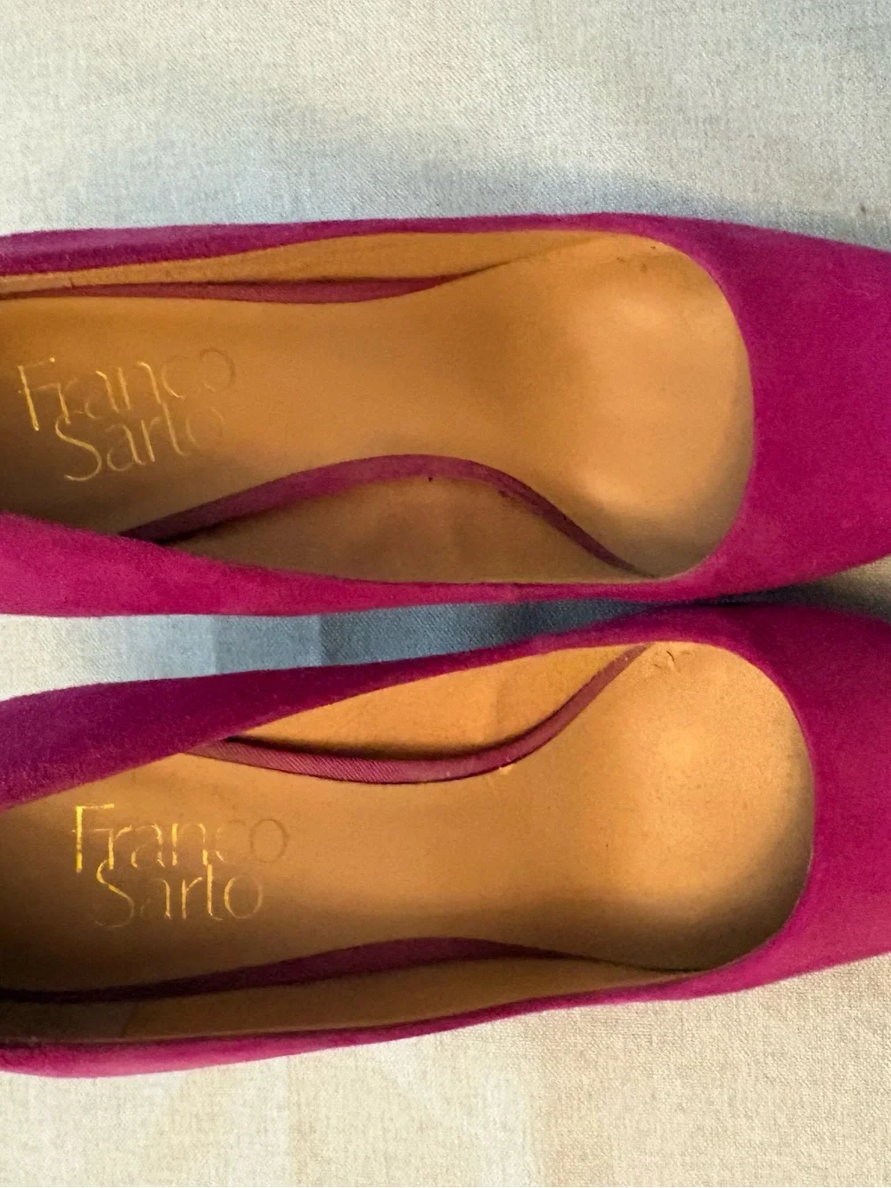 Franco Sarto Magenta Suede 3.5” Wedge.